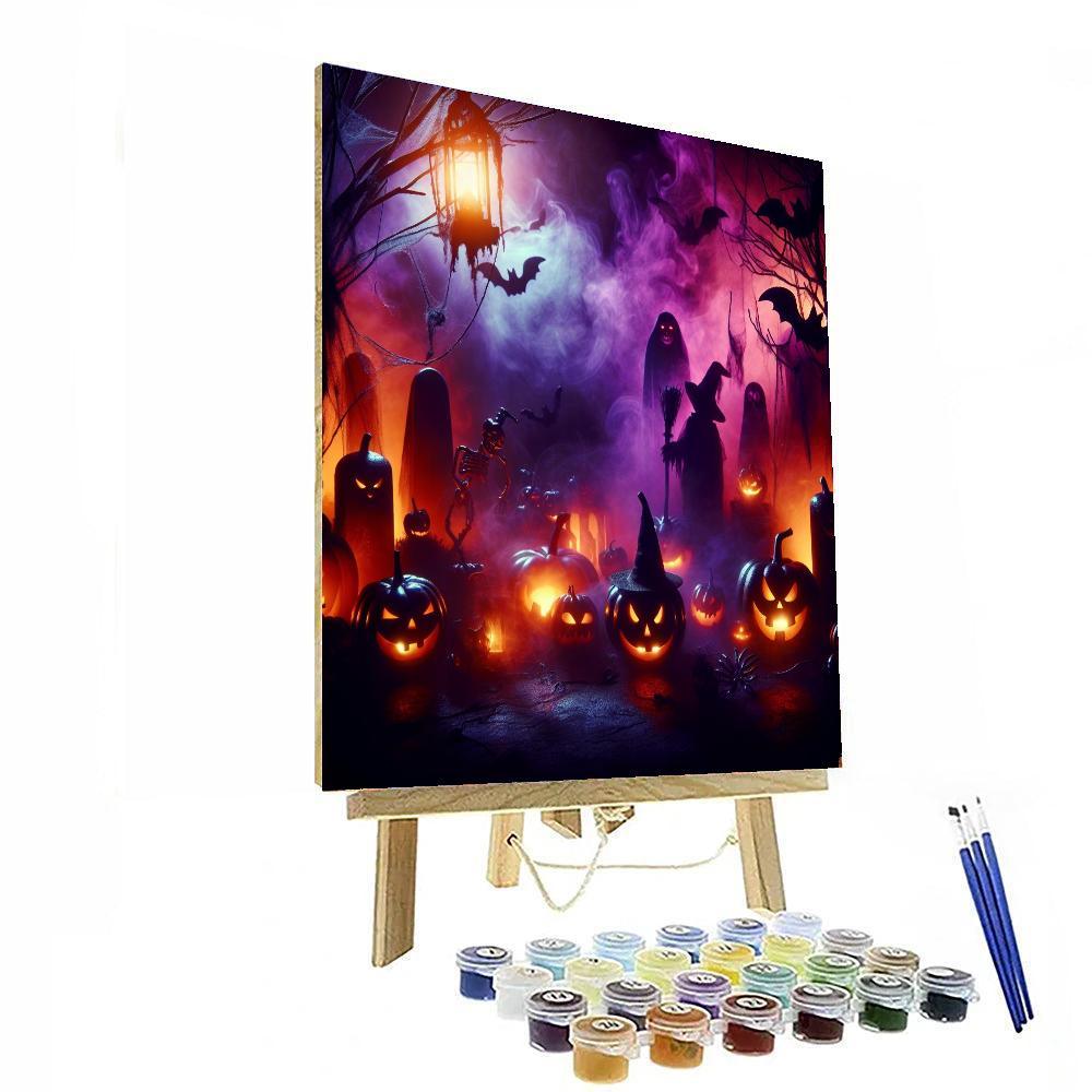 Halloween Spooky Spectacle Painting Number Kit