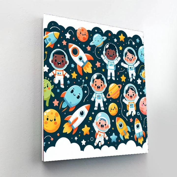 Happy Space Pals Paint By Color