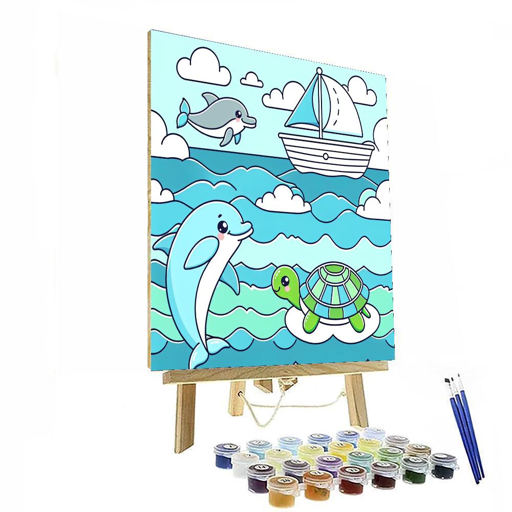 Sailing With Sea Pals Painting By Numbers Kit