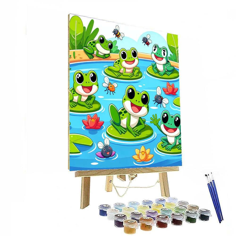 Fun-loving Frogs Numbered Painting Kits