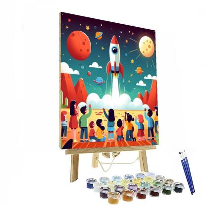 Rocketing To Mars Paint By Number