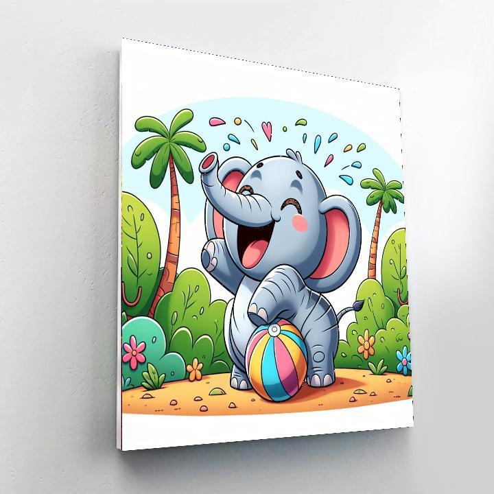 Energetic Elephant Paint By Numbers