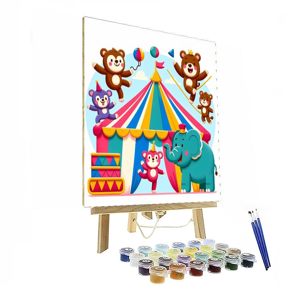 Merry Circus Animals DIY Paint By Numbers