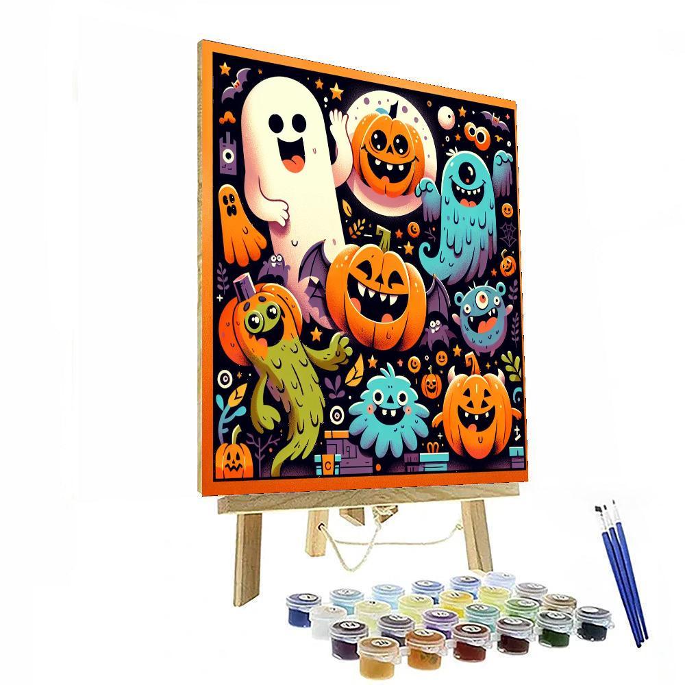 Silly Halloween Fun Paint By Number