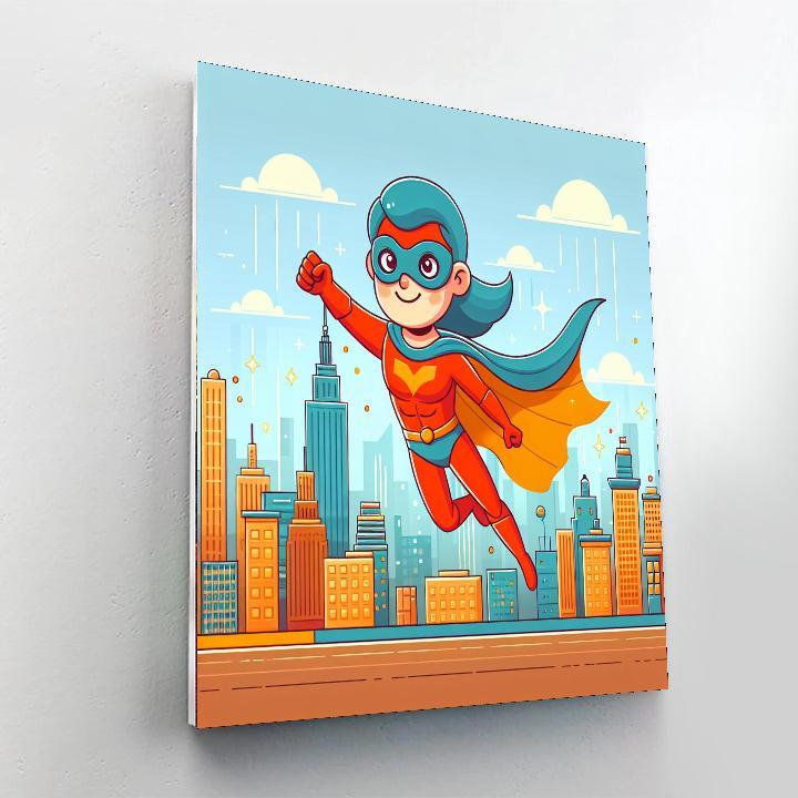 Superhero Mission Paint By Numbers Art