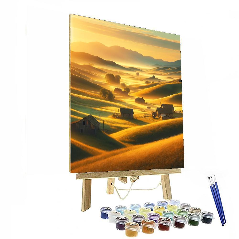 Countryside Sunrise Serenity Numbered Painting Kits