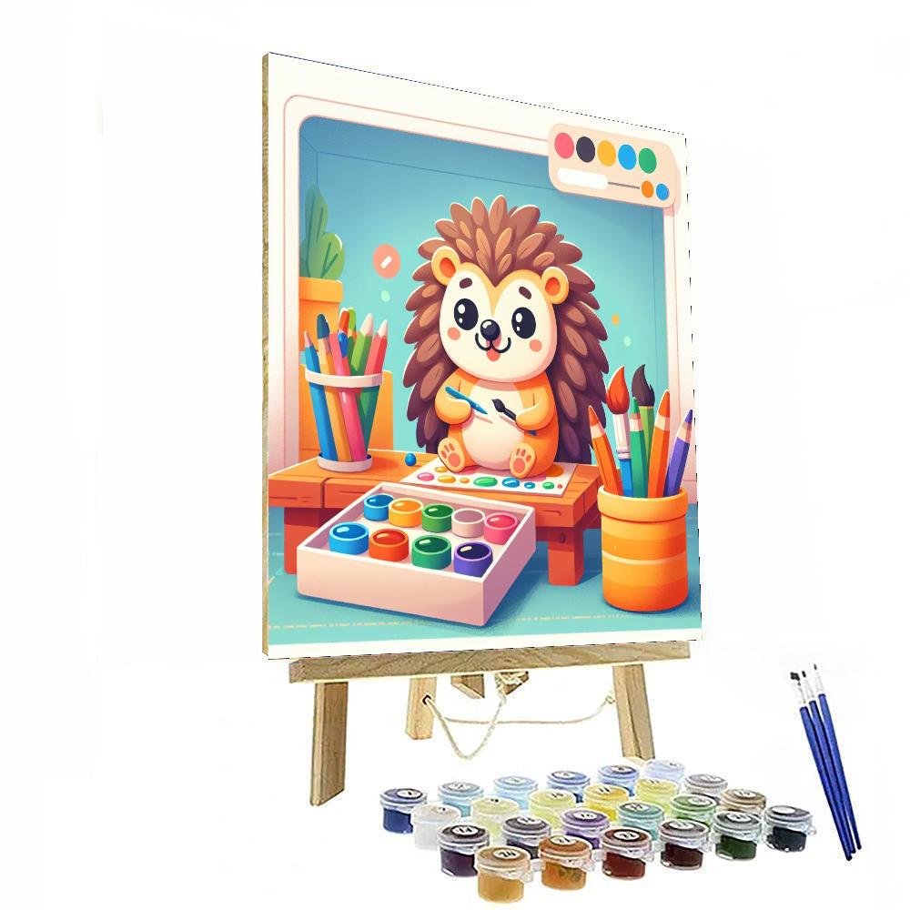 Artistic Hedgehog's Hideaway DIY Paint By Numbers