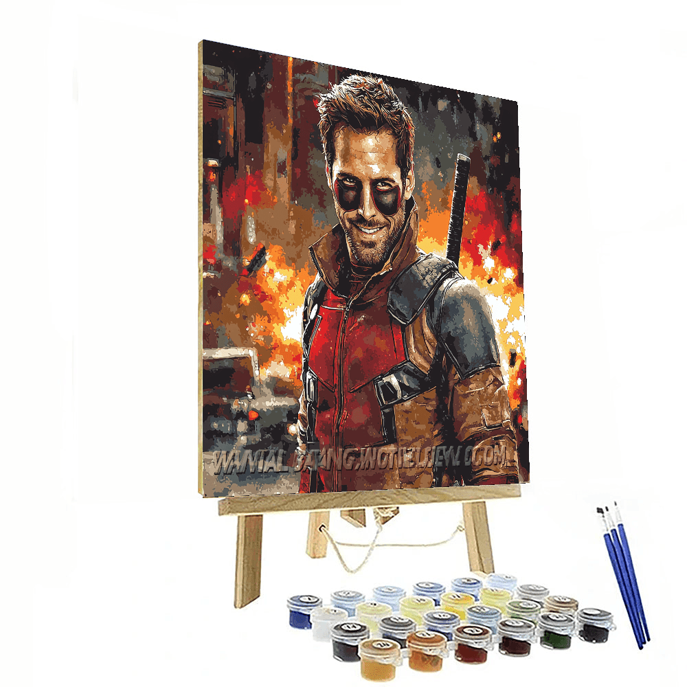 Ryan Reynolds: The Charming Deadpool Of Laughter Paint By Numbers