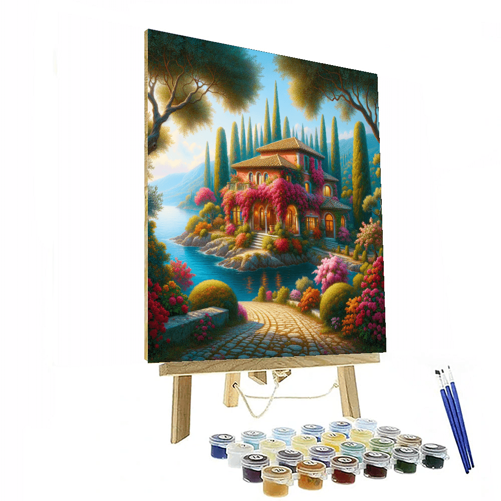 Charming Mediterranean Villa - DIY Painting By Numbers Kit – Artistry Rack