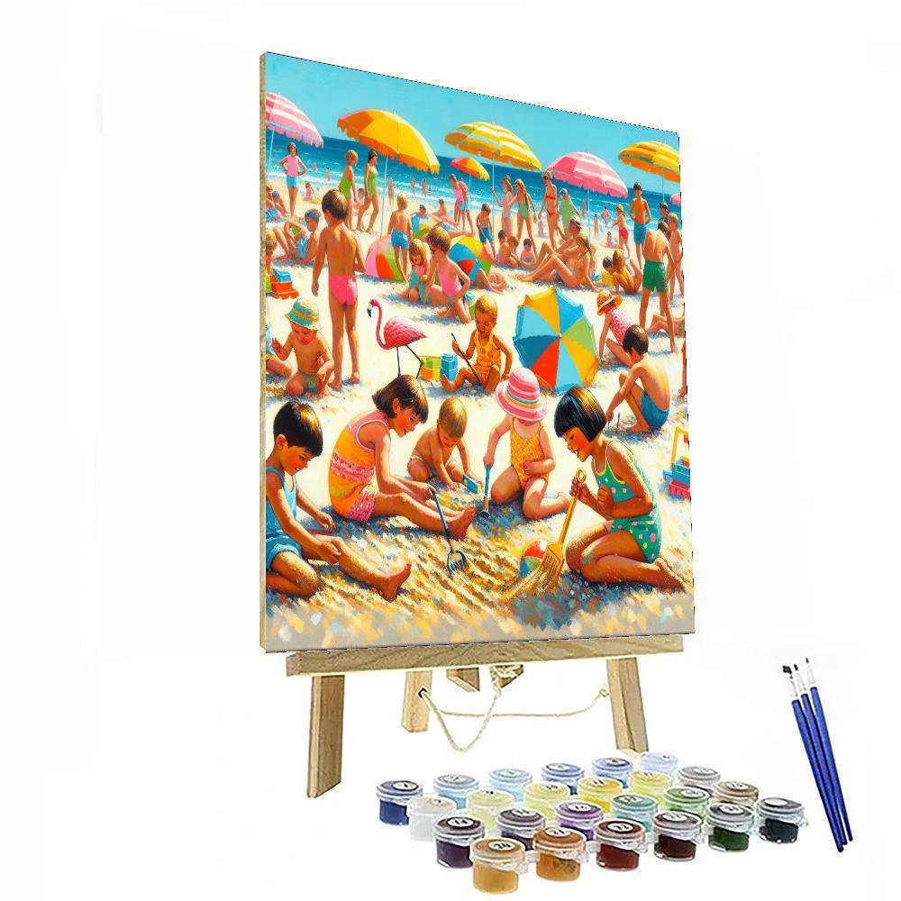 Playful Beach Day Adventure Paint By Color