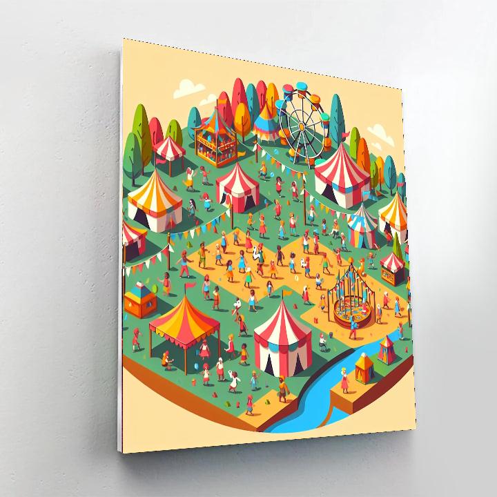 Merry Village Festival Numbered Painting Kits