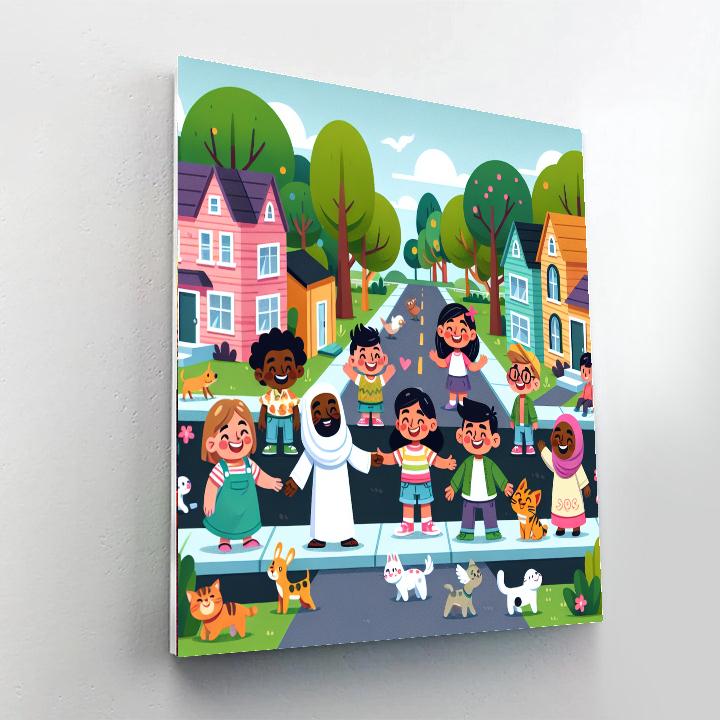 Friendly Neighbors Paint By Numbers Art