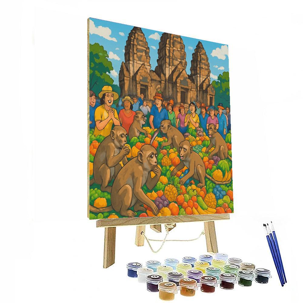Lopburi Monkey Banquet Festival - Lopburi Paint By Numbers Kits
