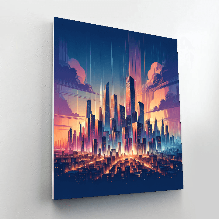 Dreamy City Skyline Paint By Number