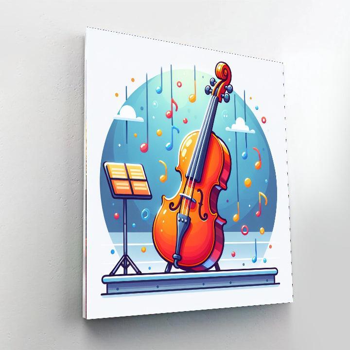 Vibrant Violin Paint By Color