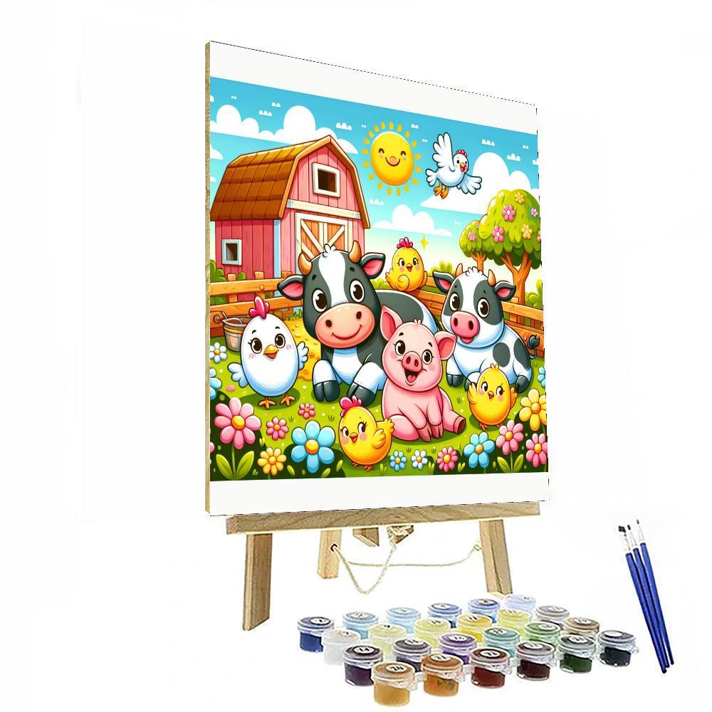 Sunny Side Of The Farm Painting Number Kit