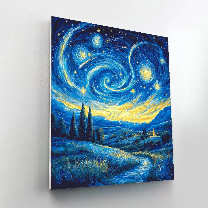 Vincent Van Gogh Inspired Cosmic Night Wonder  Paint By Numbers