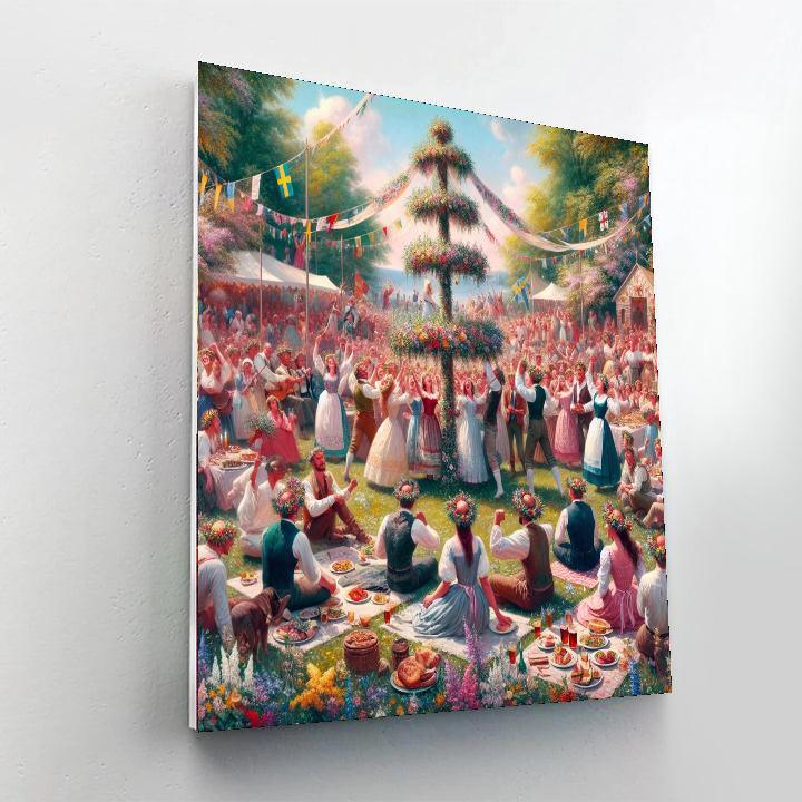 The Midsummer Festival - Sweden Numbered Painting Kits