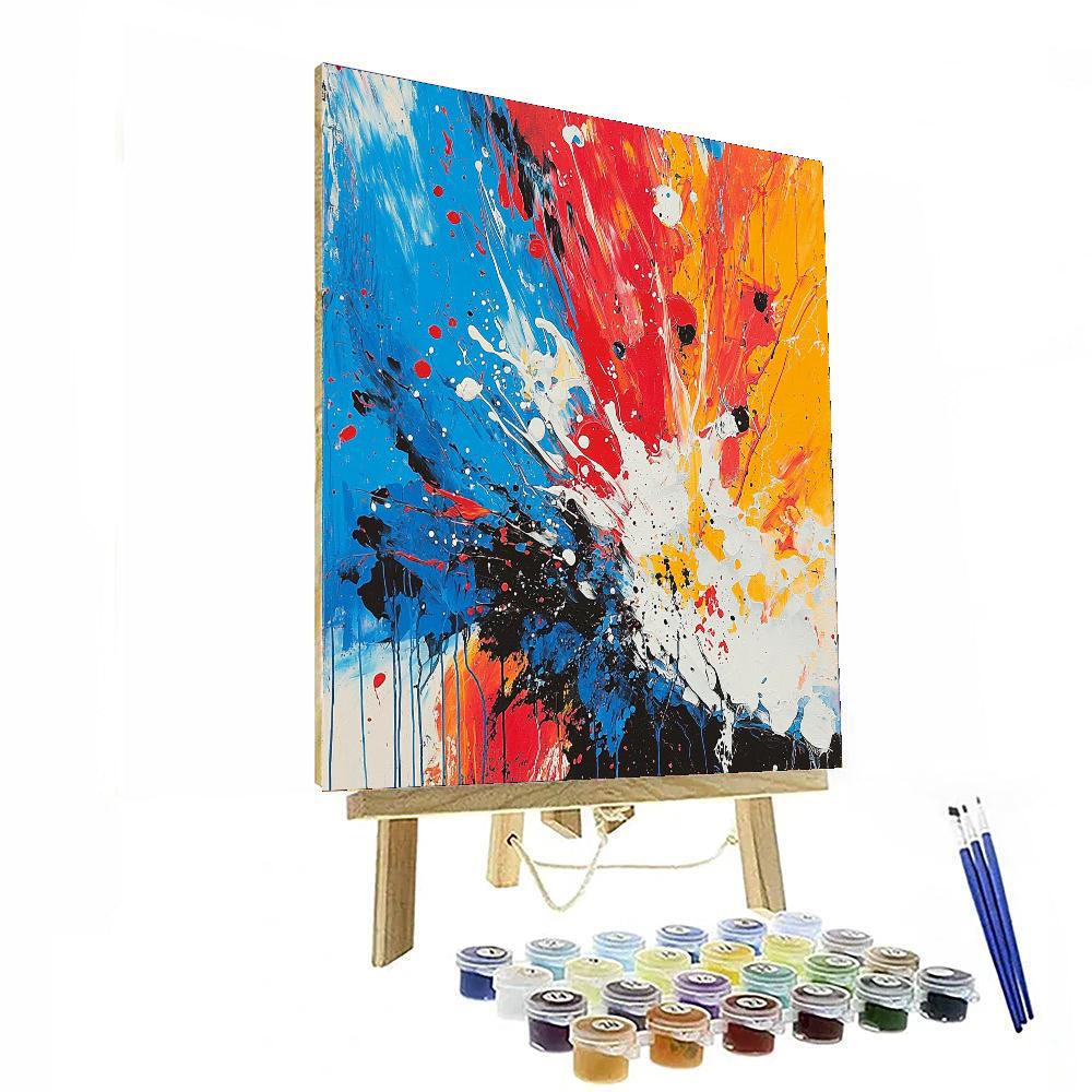 Jackson Pollock Inspired Abstract Sound Waves  Paint By Number