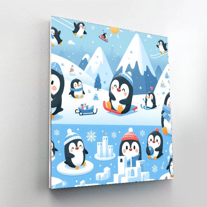 Penguin's Polar Adventure DIY Paint By Numbers
