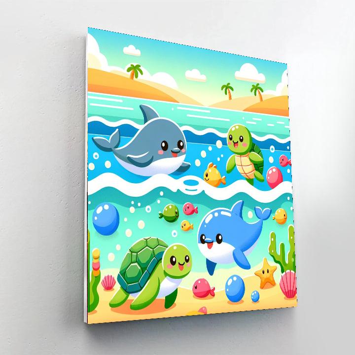 Seaside Safari Soiree Numbered Painting Kits