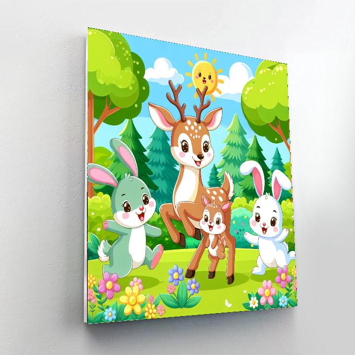 Sunny Day In The Forest Paint By Numbers Art