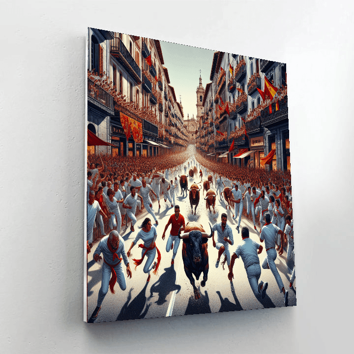 San Fermín - Pamplona, Spain Numbered Painting Kits