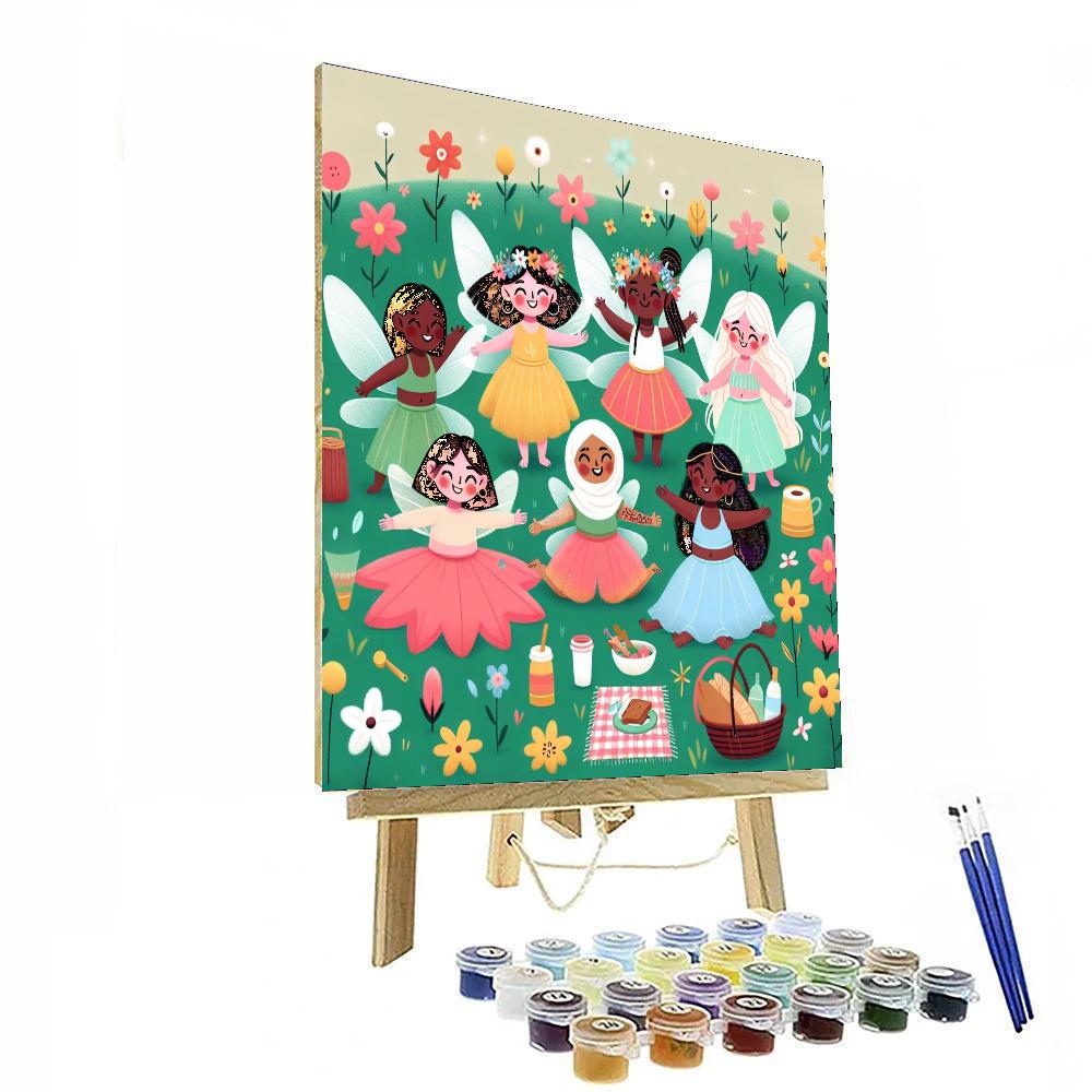 Fairy Picnic Gathering DIY Paint By Numbers