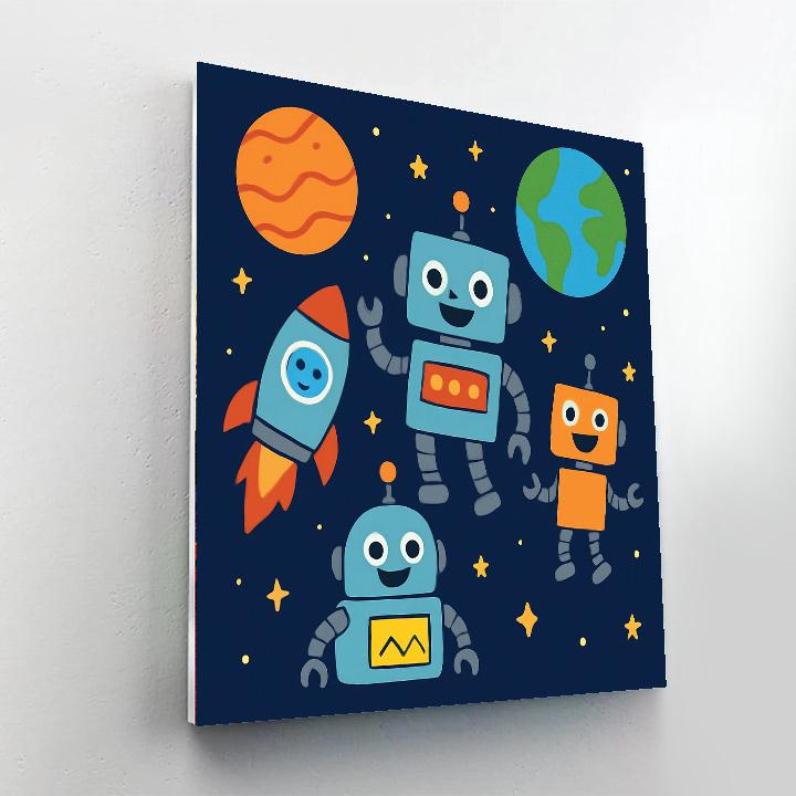 Innovative Space Robots DIY Paint By Numbers