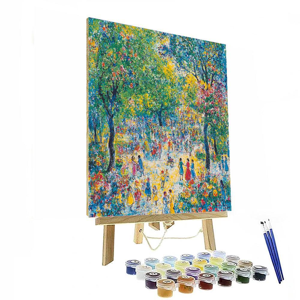 Marc Chagall Inspired Whimsical City Park  Paint By Numbers Kits