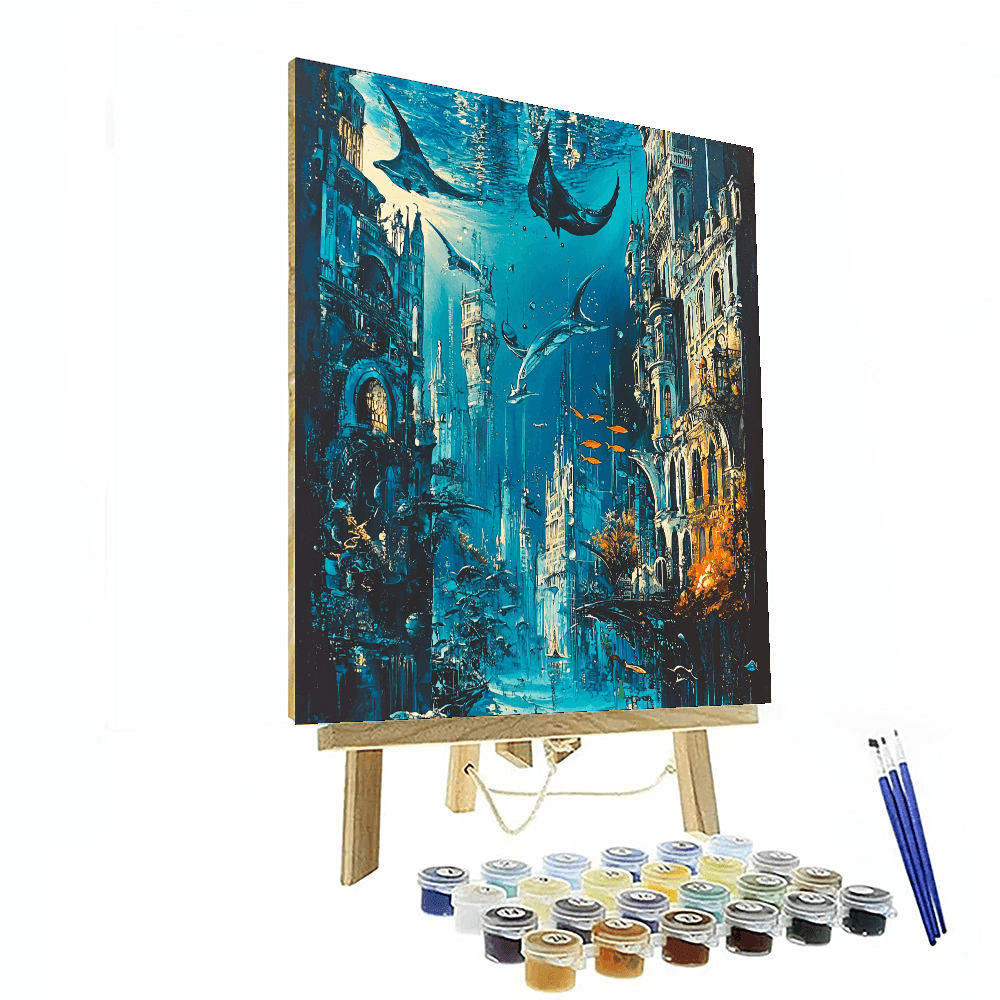Salvador Dali Inspired Surreal Ocean Metropolis  Paint By Numbers Kits