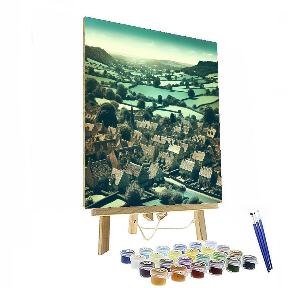 Charming Cotswold Countryside Painting By Numbers Kit
