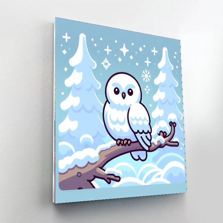 Snowy Owls Numbered Painting Kits