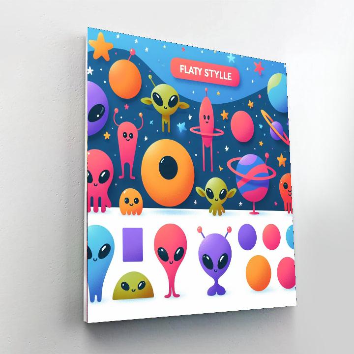 Wacky Alien Encounter Numbered Painting Kits