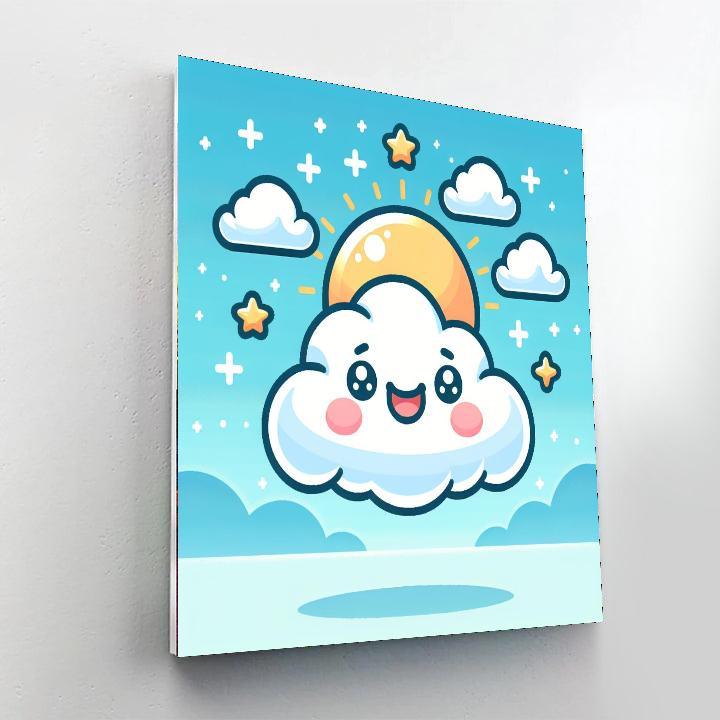 Cute Cloud DIY Paint By Numbers