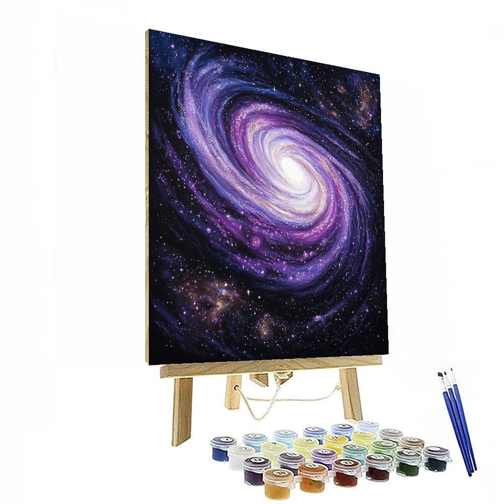 Michelangelo Inspired Galactic Cascade  Paint By Numbers