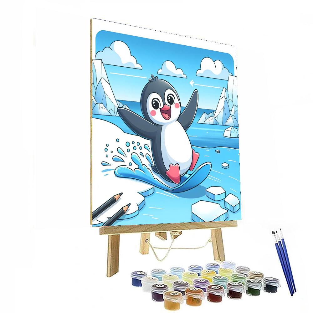 Purring Penguin Paint By Color