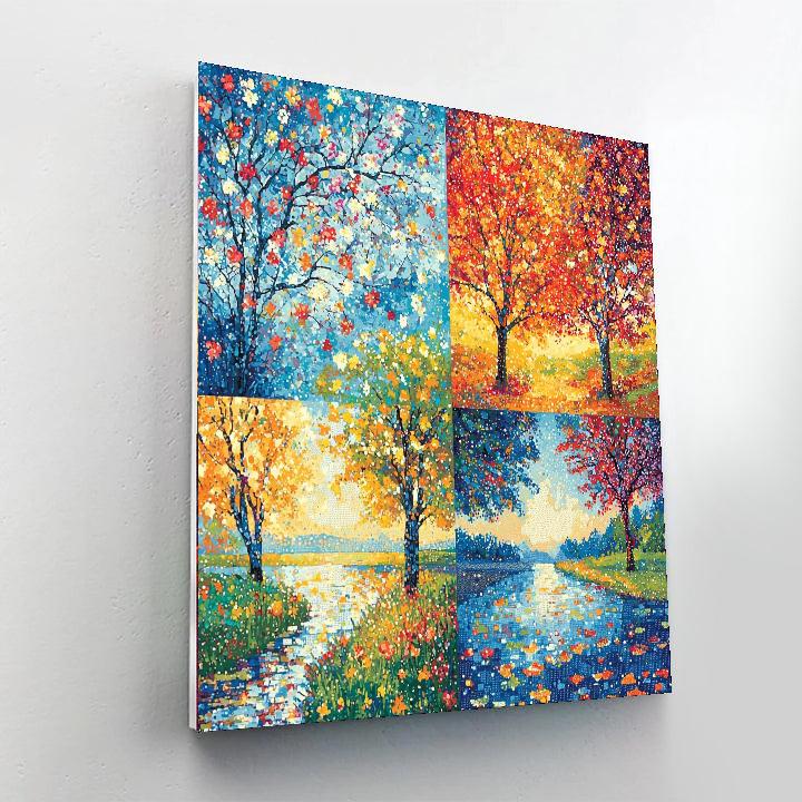 Georges Seurat Inspired Spirit Of The Seasons  Numbered Painting Kits