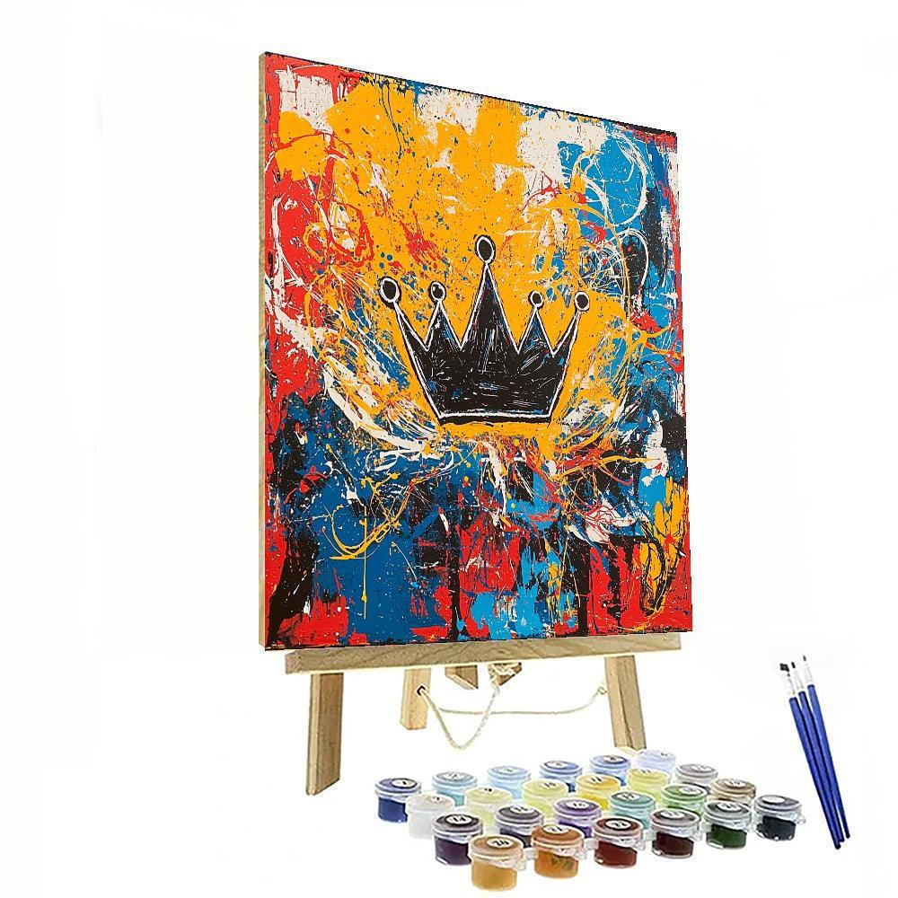 Jean-Michel Basquiat Inspired Crown Of Struggles  Numbered Painting Kits
