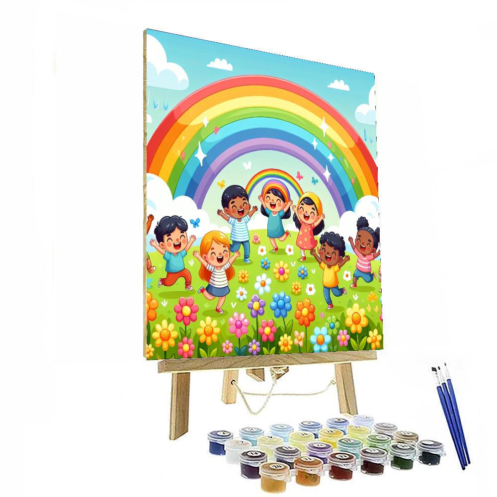 Charming Rainbow Adventure Painting By Numbers Kit