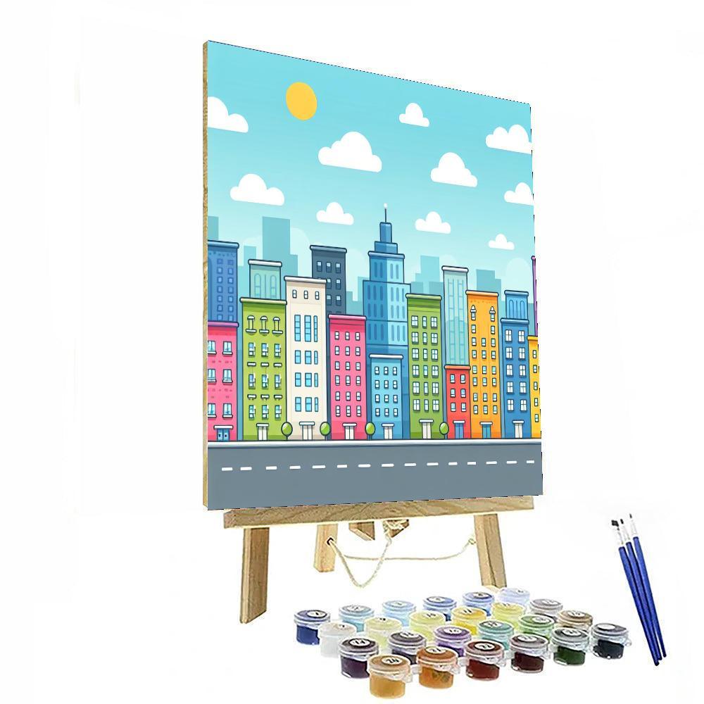 Cityscape Builders Number Painting