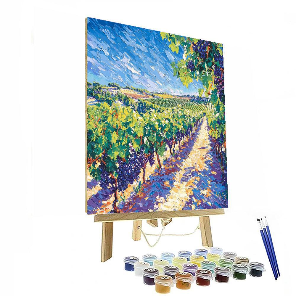 Vincent Van Gogh Inspired Sunlit Vineyard Bliss  Paint By Numbers Kits