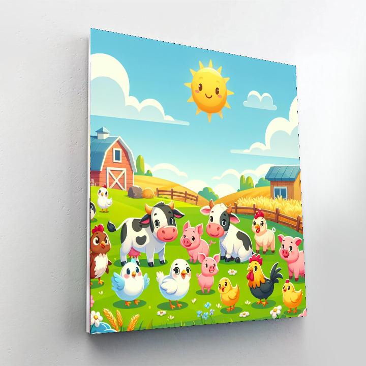 Frolicking Farm Fun Painting By Numbers Kit
