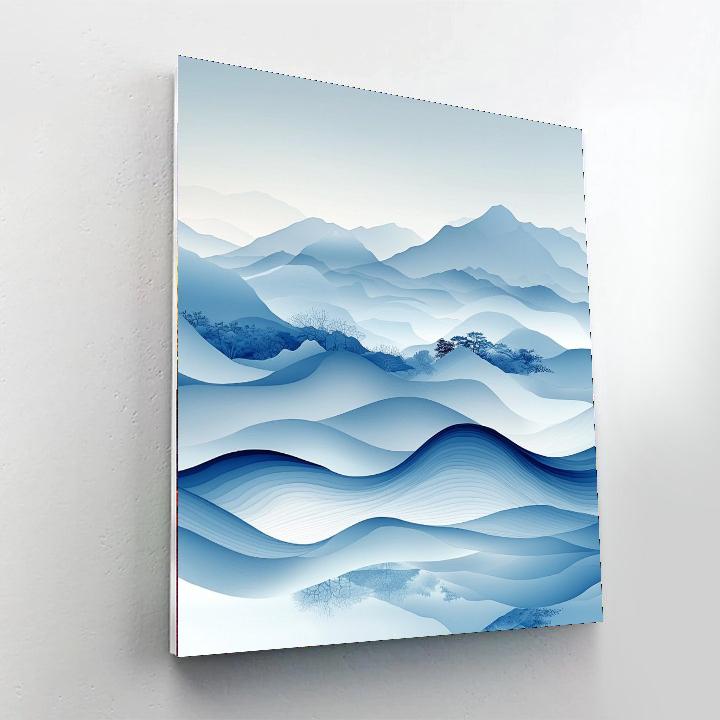 Utagawa Hiroshige Inspired Flowing Waves Of Serenity  Painting By Numbers Kit