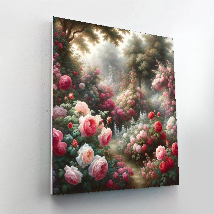 Romantic Rose Garden Paint By Numbers Art