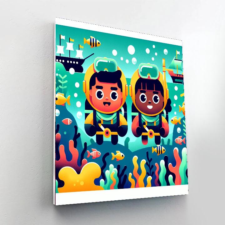 Aquamarine Adventure Numbered Painting Kits
