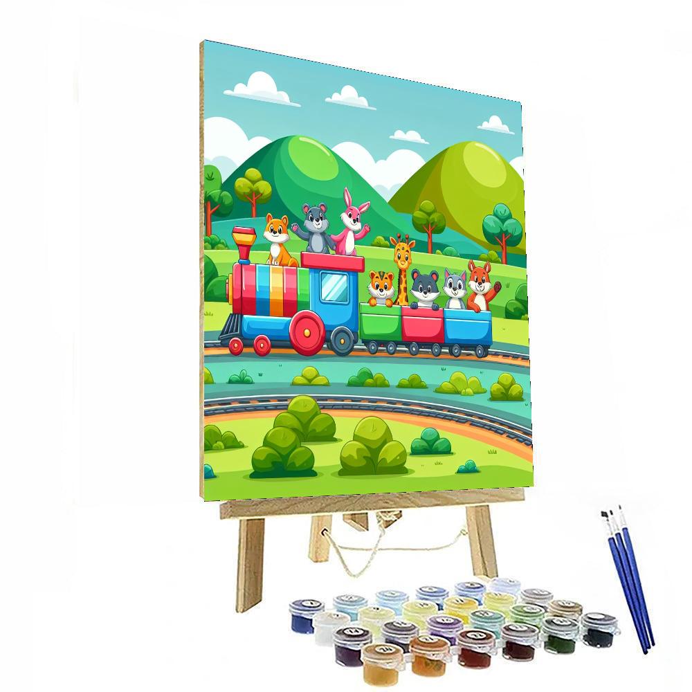 Adventurous Train Ride Number Painting