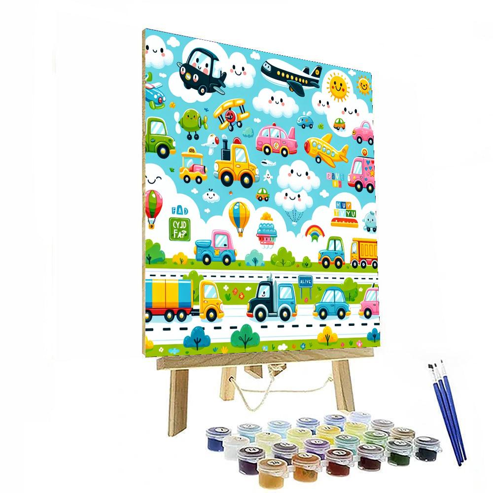 Transportation Extravaganza Numbered Painting Kits