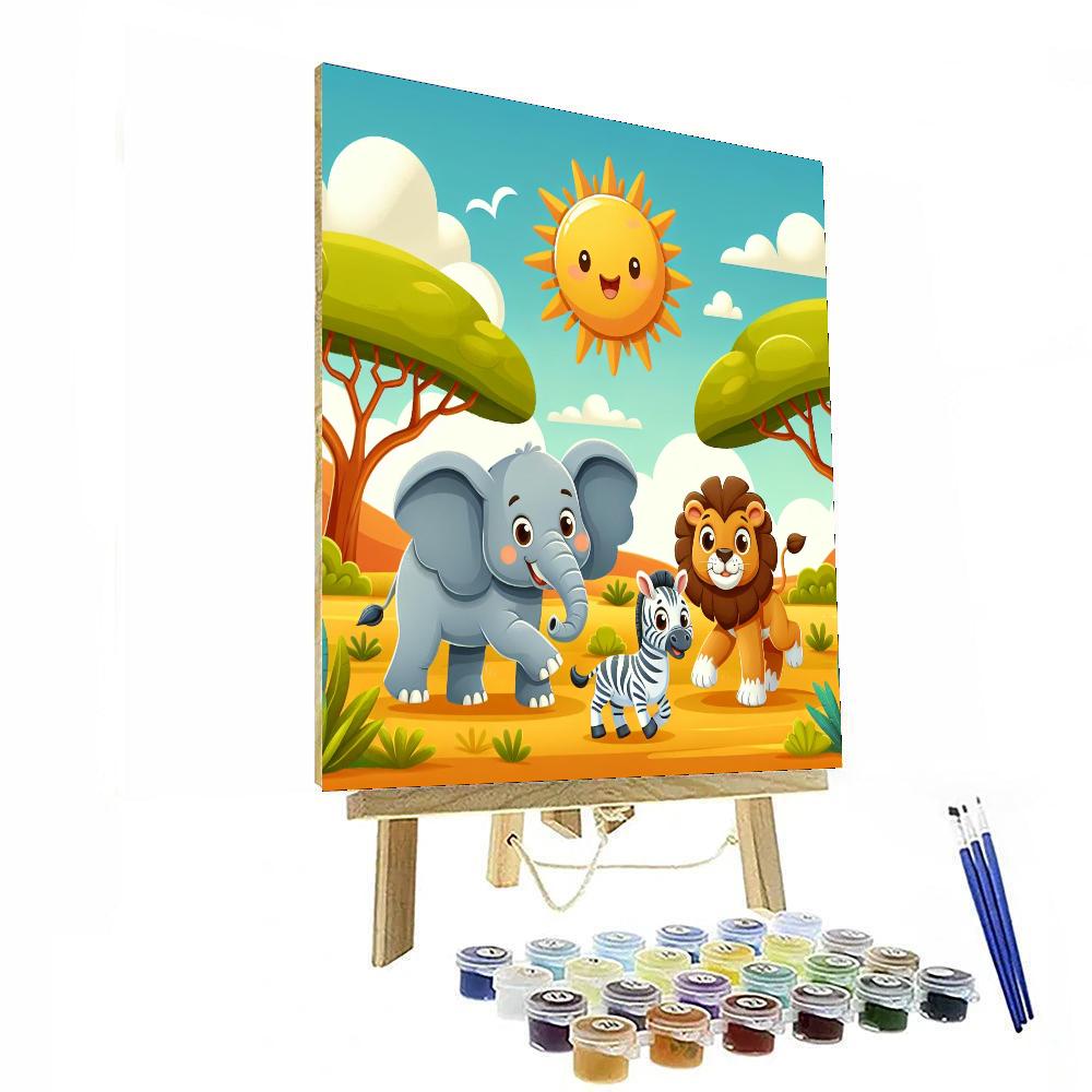 Safari Spectacular Painting By Numbers Kit