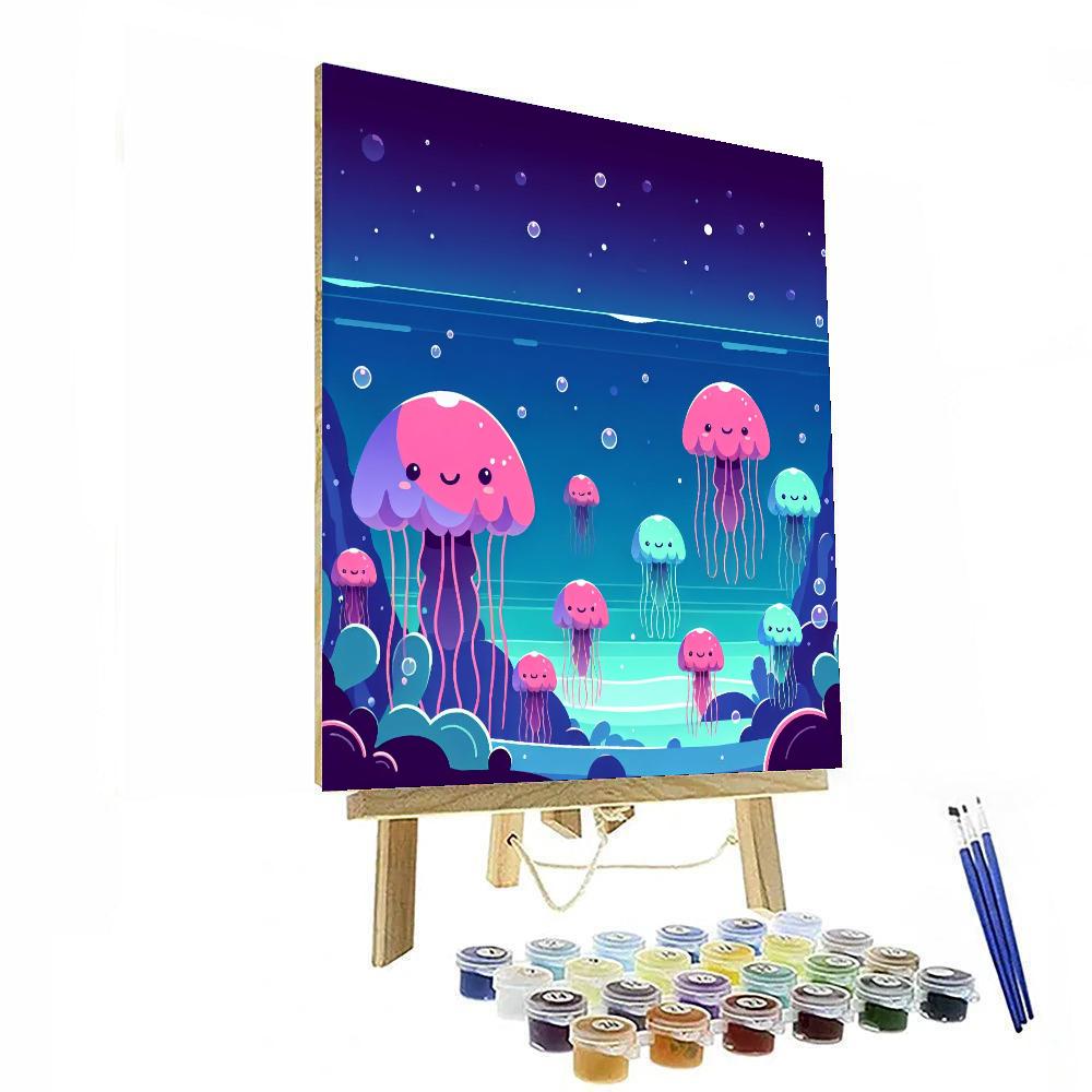 Joyful Jellyfish Lagoon Paint By Color